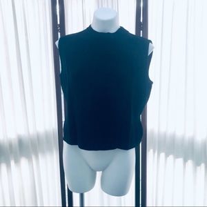 St. John Basics Shoulder Zip Sleeveless Top
